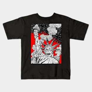 Zombie Statue of Liberty Kids T-Shirt